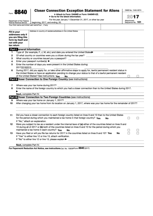 Form 8840 Printable Printable Forms Free Online