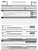 Fillable Form 8879 - Irs E-File Signature Authorization - 2017 Printable pdf