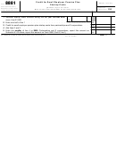 Fillable Form 8881 - Credit For Small Employer Pension Plan Startup Costs Printable pdf