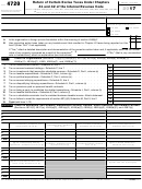Fillable Form 4720 - Return Of Certain Excise Taxes Under Chapters 41 And 42 Of The Internal Revenue Code - 2017 Printable pdf