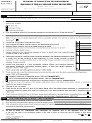 Fillable Schedule S (Form 1120-F) - Exclusion Of Income From The International Operation Of Ships Or Aircraft Under Section 883 - 2017 Printable pdf
