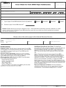 Form 8966-c - Cover Sheet For Form 8966 Paper Submissions