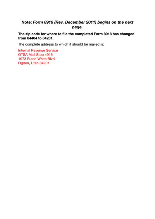 Fillable Form 8918 - Material Advisor Disclosure Statement Printable pdf