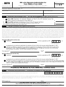 Fillable Form 8878 - Irs E-File Signature Authorization For Form 4868 Or Form 2350 - 2017 Printable pdf