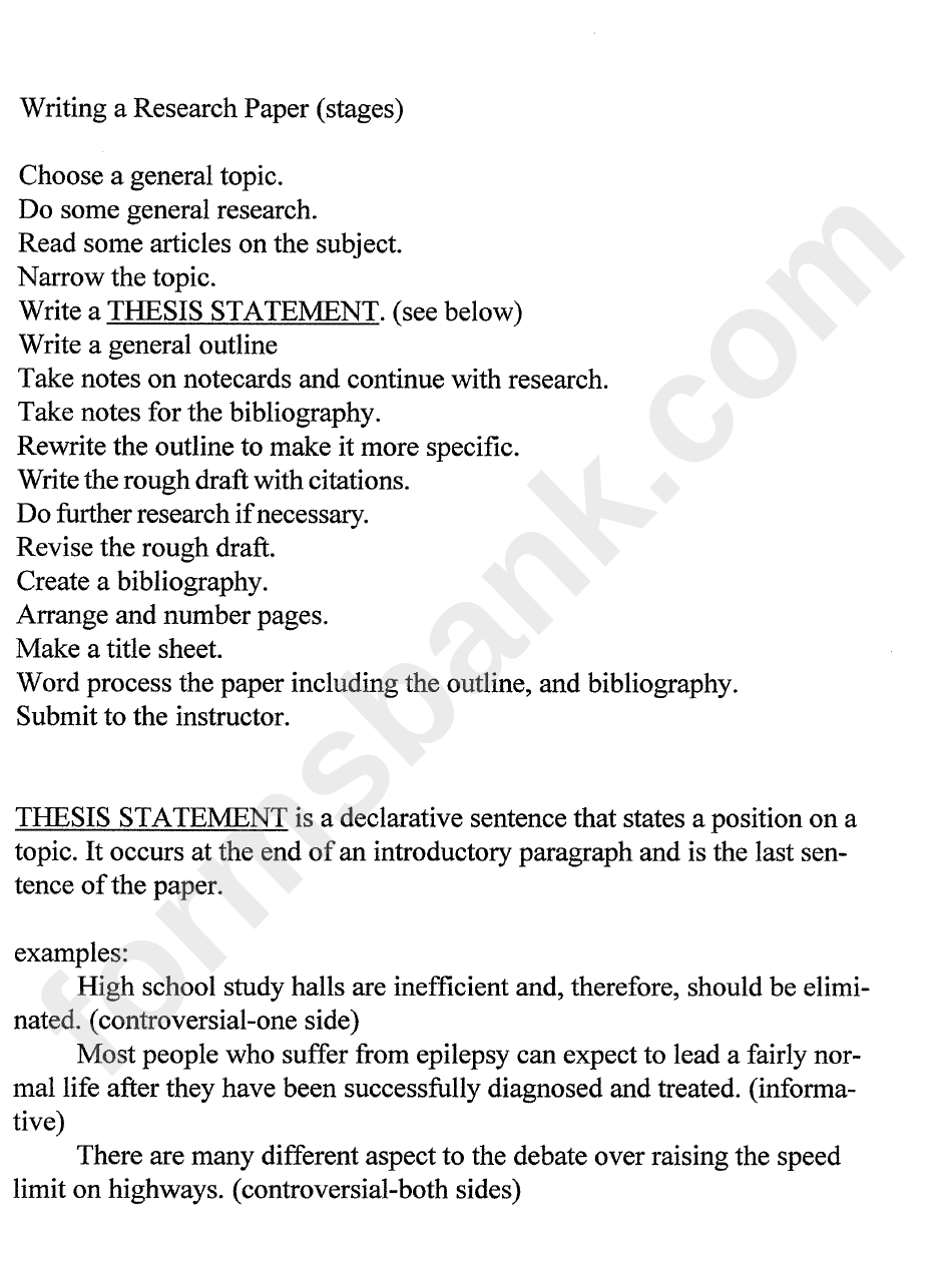Guidelines For Writing Research Papers