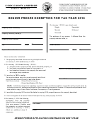 Senior Freeze Exemption - Cook County Assessor - 2016