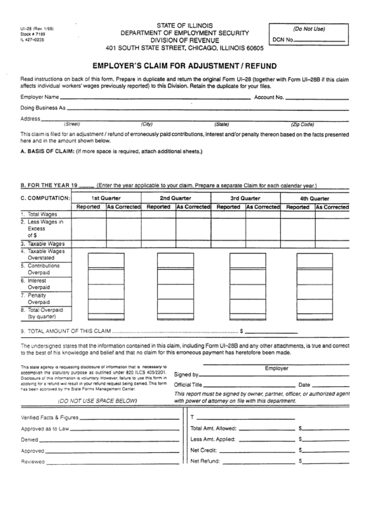 Form Ui-28 - Employer