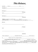 Fillable Release Of Judgement Form - Court Of The State Of New York Printable pdf