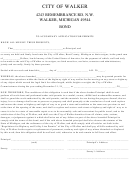 Bond Form To Accompany Application For Permits- Walker, Michigan