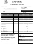 Sales/use/rental Tax Report Form - City Of Northport Printable pdf