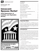 Publication 971 - Instructions Innocent Spouse Relief Forms - 2003