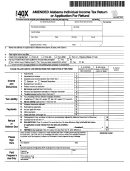 Form 40x - Amended Alabama Individual Income Tax Return Or Application For Refund