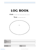 Blank Club Log Book