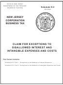 Schedule G-2 - New Jersey Corporation Business Tax - Claim For Exceptions To Disallowed Interest And Intangible Expenses And Costs