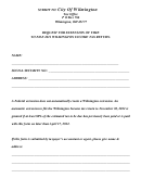 Request For Extension Of Time To File Wilmington Income Tax Return - 2011