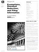 Publication 501 - Exemptions, Standard Deduction, And Filing Information - 2009