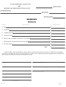 Form Rw1122 - Inventory - Summary