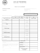 Tobacco Tax Report Form - City Of Northport