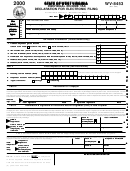 Form Wv-8453 - Individual Income Tax Declaration For Electronic Filing - 2000