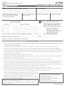 Form Ia 4506 - Request For Copy Of Tax Return - 2009