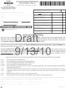 Form Mw508 Draft - Annual Employer Withholding Reconciliation Return - 2010