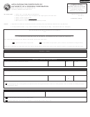 Corporate Form 112 - Application For Certificate Of Authority Of A Foreign Corporation