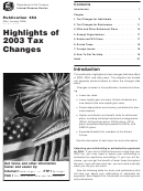 Publication 553 - Highlights Of 2003 Tax Changes - Department Of The Treasury