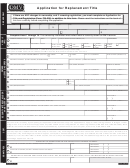 Form 735-515 - Application For Replacement Title