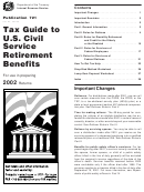 Publication 721 - Tax Guide To U.s. Civil Service Retirement Benefits - 2002