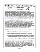 Health Information Privacy Complaint Form Printable pdf