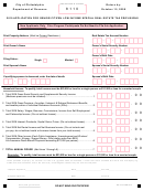Application For Senior Citizen Low Income Special Real Estate Tax Provisions - City Of Philadelphia - 2010