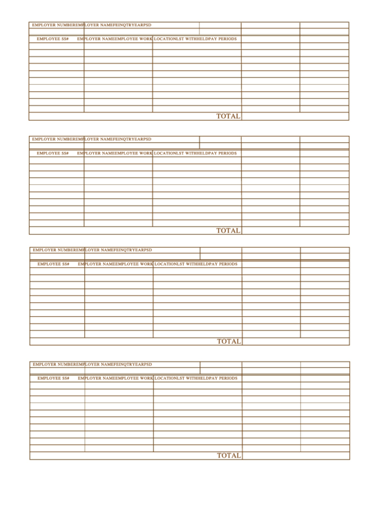 Lst Employer Spreadsheet Printable pdf