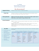 2nd Grade - Social Studies Unit Project - Unit 3: Our Government Printable pdf