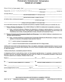 Form Uc-884 - Pennsylvania Unemployment Compensation - Power Of Attorney