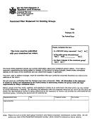 Form Ct-50 - Combined Filer Statement For Existing Groups - 1998