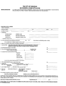 Business License Application - The City Of Paducah - 2004