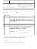 Form T-1 - Kentucky Law Enforcement Council Medical Release
