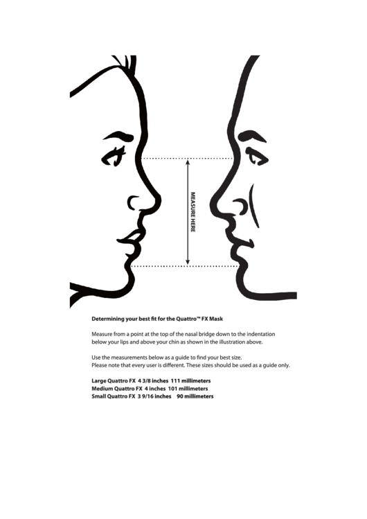 Quattro Fx Full Face Mask Sizing Chart Printable pdf