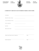 Community Service/volunteerism Verification Form