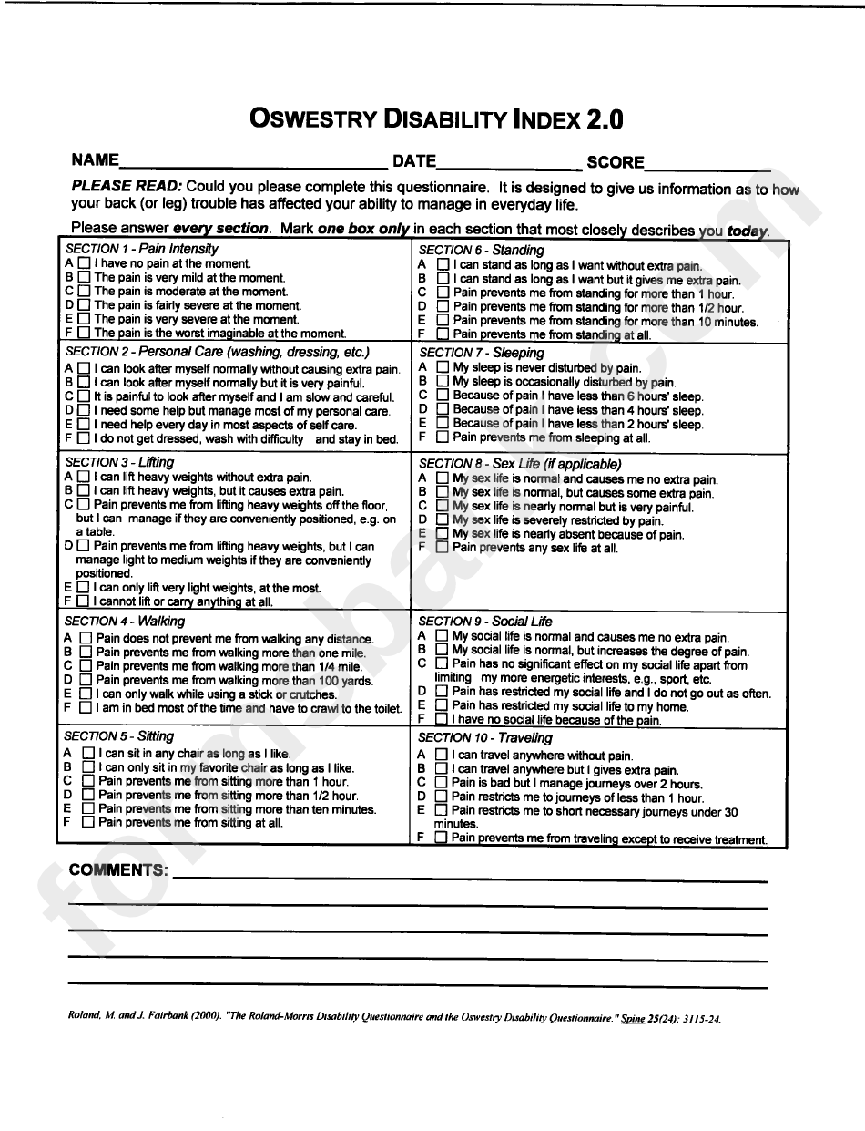 Initial Health Status