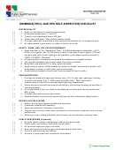 Swimming Pool And Spa Self-Inspection Checklist Printable pdf