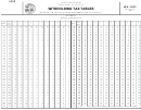 Form Wh-1603 - Withholding Tax Tables - 2016