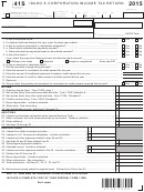 Form 41s - Idaho S Corporation Income Tax Return - 2015