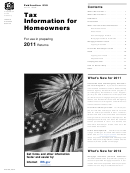 Publication 530 - Tax Information For Homeowners - 2011