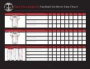 Football Uniform Size Chart - Two Five Apparel