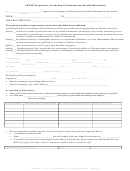 Request For Accounting Of Disclosures For Health Information