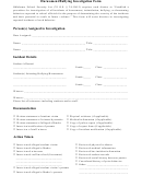 Harassment/bullying Investigation Form