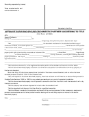 Fillable Affidavit-Surviving Spouse Or Domestic Partner Succeeding To Title Printable pdf