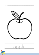 Apple Coloring Sheet