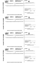 Form J-1040-es - Income Tax Quarterly Voucher - City Of Jackson - 2001